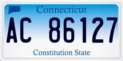 CT license plate AC86127
