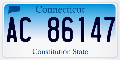 CT license plate AC86147