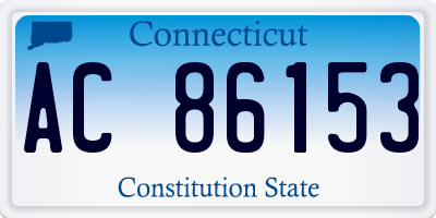 CT license plate AC86153