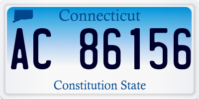 CT license plate AC86156