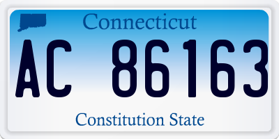 CT license plate AC86163