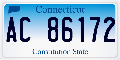 CT license plate AC86172