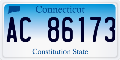 CT license plate AC86173