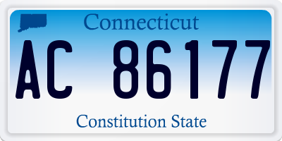 CT license plate AC86177