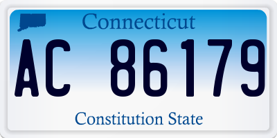 CT license plate AC86179