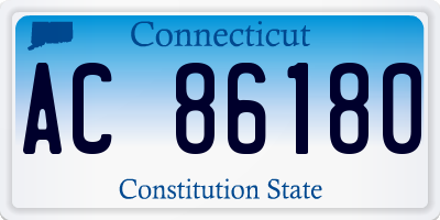 CT license plate AC86180