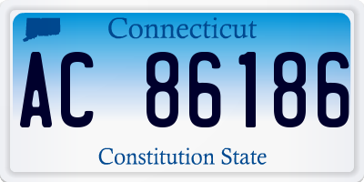 CT license plate AC86186