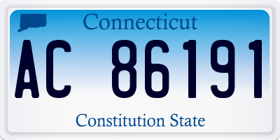 CT license plate AC86191