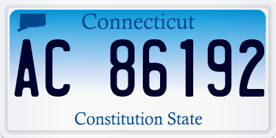 CT license plate AC86192