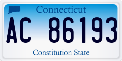 CT license plate AC86193