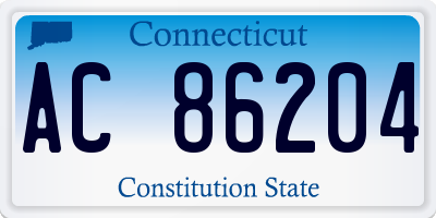 CT license plate AC86204