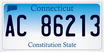 CT license plate AC86213