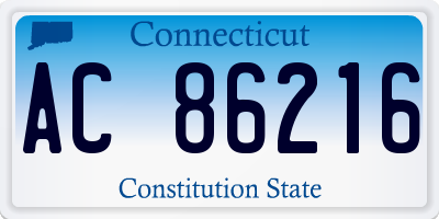 CT license plate AC86216