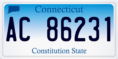 CT license plate AC86231