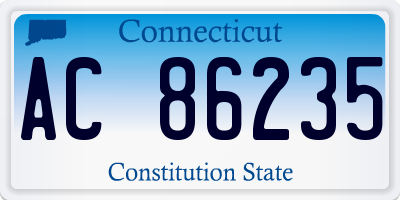 CT license plate AC86235