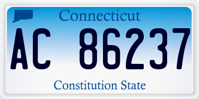 CT license plate AC86237