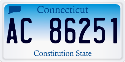 CT license plate AC86251