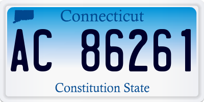 CT license plate AC86261