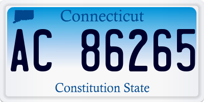 CT license plate AC86265
