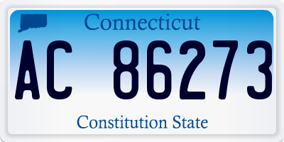 CT license plate AC86273