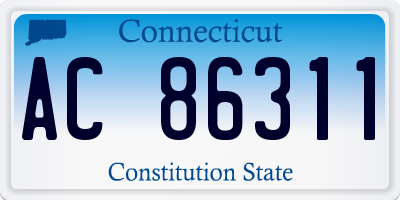 CT license plate AC86311