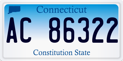 CT license plate AC86322