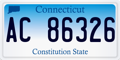 CT license plate AC86326