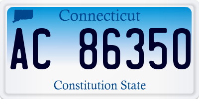 CT license plate AC86350