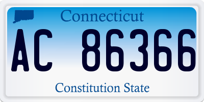 CT license plate AC86366