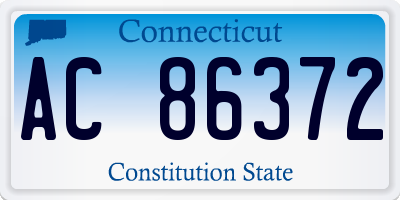 CT license plate AC86372