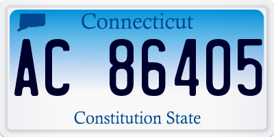 CT license plate AC86405