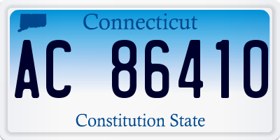 CT license plate AC86410