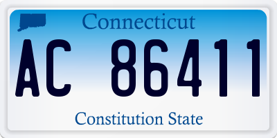 CT license plate AC86411