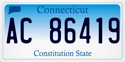 CT license plate AC86419