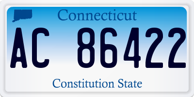 CT license plate AC86422