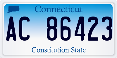 CT license plate AC86423