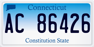 CT license plate AC86426