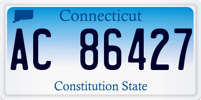 CT license plate AC86427