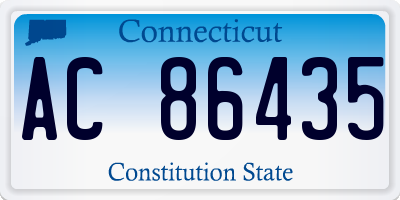 CT license plate AC86435