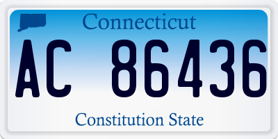CT license plate AC86436