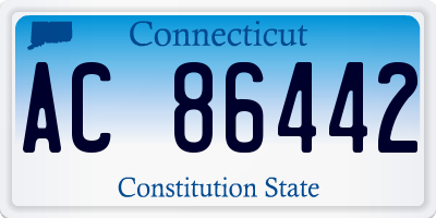 CT license plate AC86442