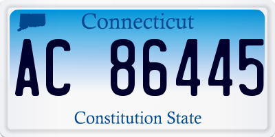 CT license plate AC86445