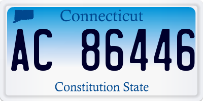 CT license plate AC86446