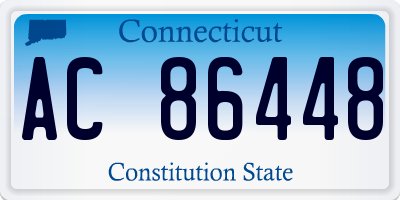 CT license plate AC86448