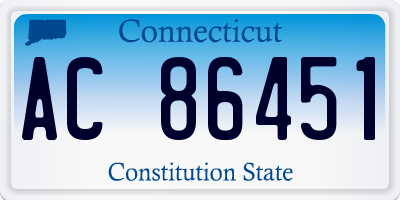 CT license plate AC86451