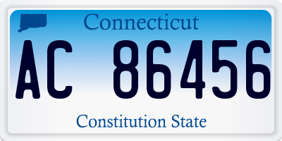 CT license plate AC86456