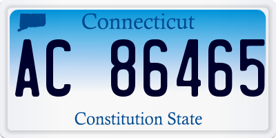 CT license plate AC86465
