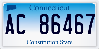 CT license plate AC86467