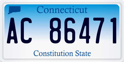CT license plate AC86471
