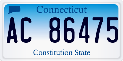 CT license plate AC86475